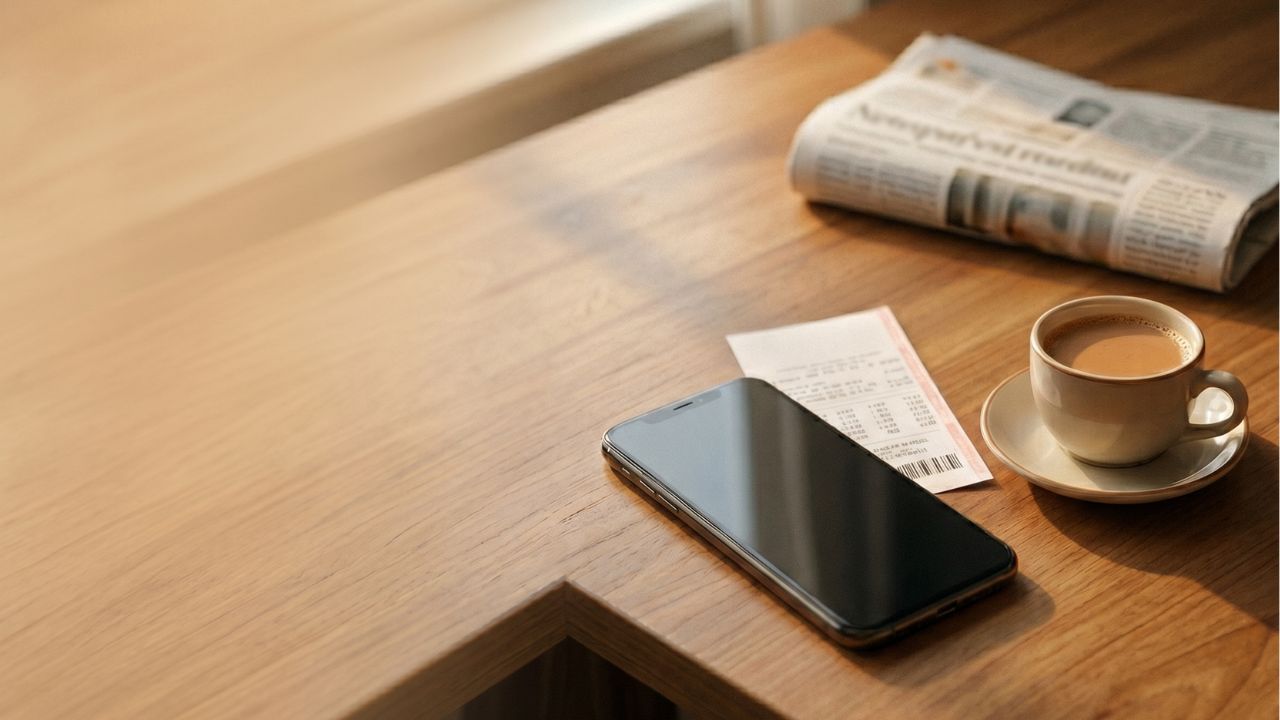 A mobile phone screen displaying a dangerous WhatsApp lottery scam India text message warning